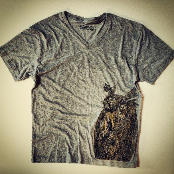 Squirrelsix Men's Owl Grey Tshirt